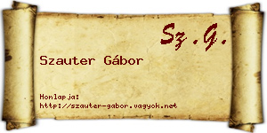 Szauter Gábor névjegykártya